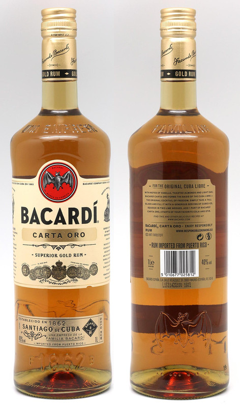 BACARDI CARTA ORO RUM 12X100CL